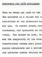 Statement about 'Ricochet' Installation (1978)